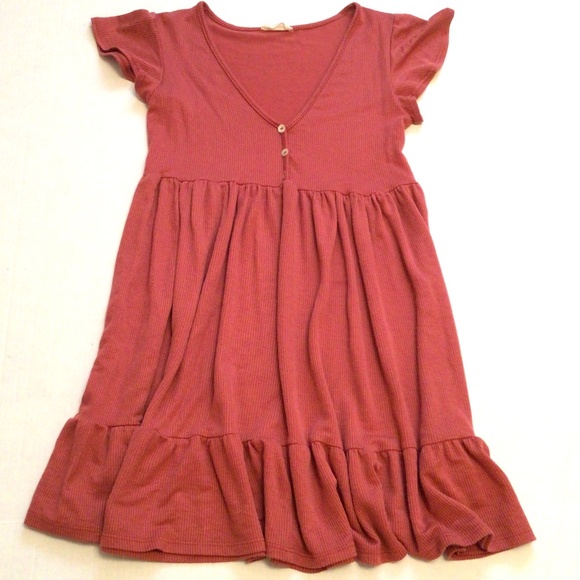 See You Monday Dresses & Skirts - See You Monday Babydoll Coral/Pink Mini Dress Size S